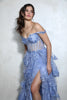 Off Shoulder Ruffled Ball Gown EK102