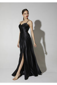 A-Line Satin Slit